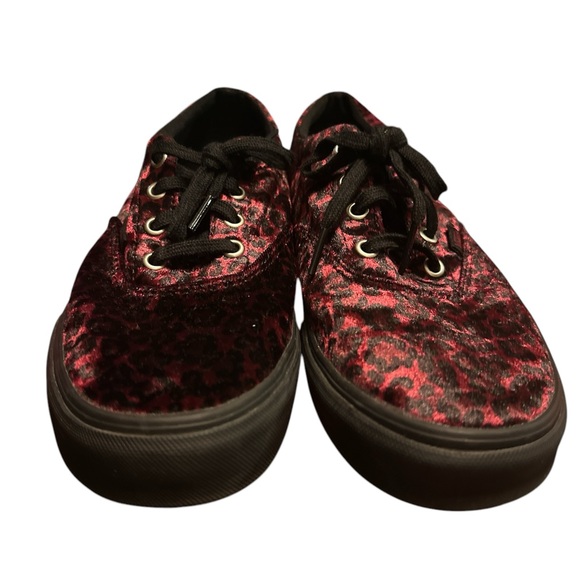 Vans Shoes - Vans Maroon and black velvet